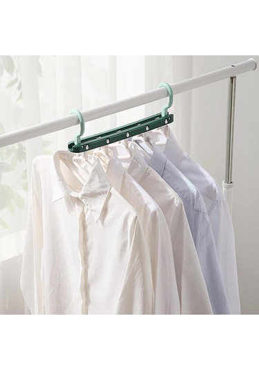 Suntek Magideal Elbise Askısı Depolama Çok Katmanlı Katlanır Yeşil