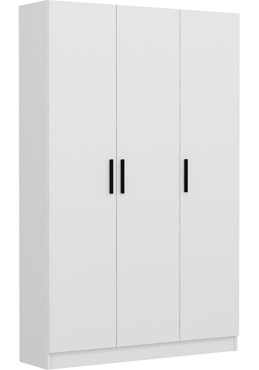 Minar Kale 210 Cm 3 Kapaklı 1b Raf Portmanto Beyaz