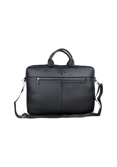 Siyah Omuz Askılı Dosya Evrak 15.6 İnc Laptop ve Evrak Çantası Siyah