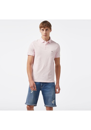 Tommy Hilfiger Erkek Pembe Polo-13163 Pembe