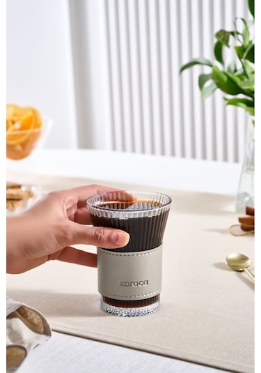 Karaca  Leather Cool Touch Latte Bardağı 210 Ml Silver