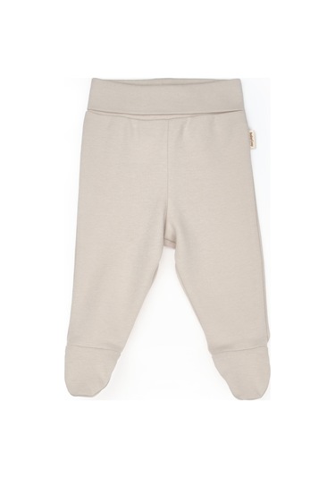 Bebek 2li Patikli Pantalon %100 Organik Pamuk , Bebek - Yenidoğan- Csy8179 Ekru