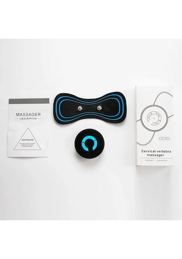 Samdoo Evde Kullanalım Ems Teknolojili Boyun Fizyoterapi Cihazı - Mini Taşınabilir Akıllı Darbe Masaj Pasteri 12'li Set İngilizce Kılavuz Çok Renkli