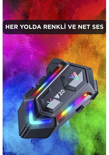 Torima Y20 Siyah Bluetooth Intercom Motosiklet Kulaklığı