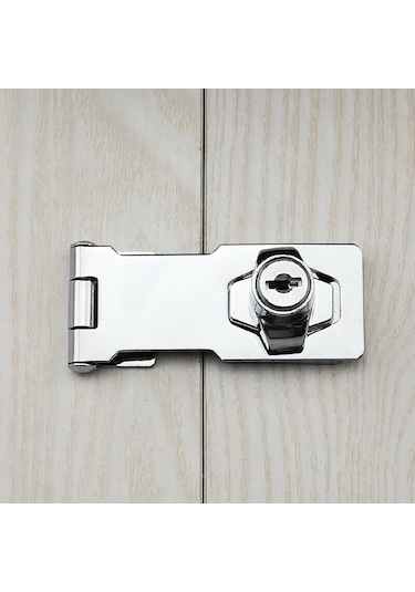 Qingmipy Zink Alaşımlı Giriş Kapısı Kilit, 2.5 İnç 64mm Gümüş Kaplama, Depo Ve Dolap Güvenliği İçin Anahtarlı Kilit Seti