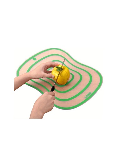 Tongdashop Kaymaz Sarı Plastik Kesme Tahtası - Dayanıklı Sebze Meyve Doğrama Yüzeyi sarı