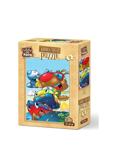 Art Kids Hızlı Köpek 16 Parça Ahşap Puzzle