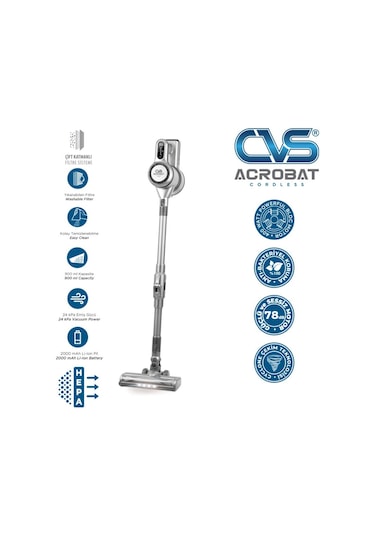 Cvs Dn 4731 Cordless Katlanır Şarjlı Dijital Dik Süpürge