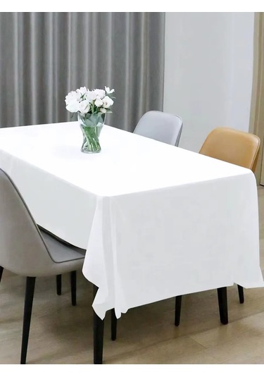 3pingvina 3'lü Tek Kullanımlık Dikdörtgen Masa Örtüsü - Masa Dekoru 428846531 Süper Beyaz