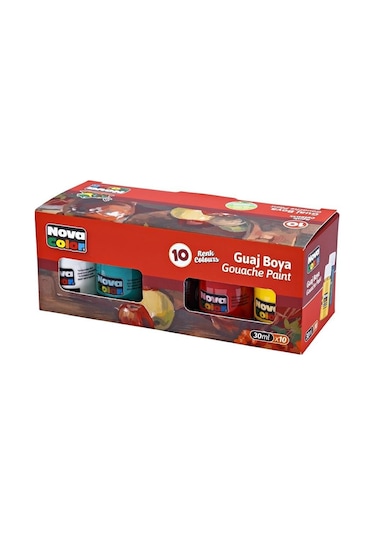 Nova Color Guvaş Boya 10 Renk Şişe Set Diğer