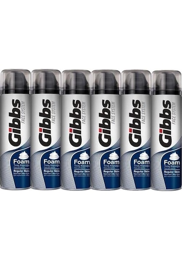 GİBBS TIRAŞ KÖPÜĞÜ REGULAR 200ML x 6 ADET