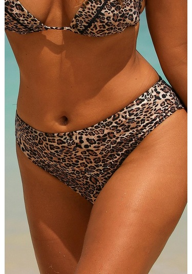 Capetown Leopar Desenli Çıkarilabilir Kap Biyeli Bikini Takım Leopar