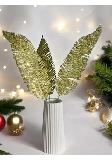 Dekoratif Simli Kuş Tüyü Altın-gümüş-rose-gold