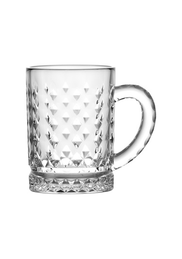 Arow Tr-4225 Raena 6'lı Cam Kulplu Kahve Yanı Bardak Seti Şeffaf