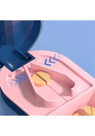 Maoyaya Taşınabilir Hap Kesici Saklama Kutusu İle Hap Kırıcı Çok Renkli Çok Renkli