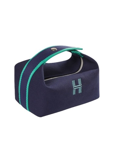 Büyük Kapasiteli Cilt Bakım Ürünü Saklama Çantası, Taşınabilir Gezi, Moda Seyahat Tuvalet Çantası - Mavi