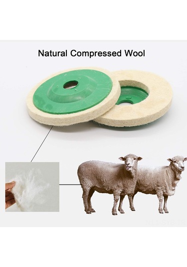 Symbee 10'lu Paket 100mm Yün Parlatma Diskleri - Açılı Taşlama Makinesi İçin Yüksek Hızda Temizleme Ve Cilalama