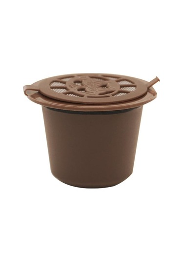 Novahub Kahverengi Nespresso Makineleri İçin Doldurulabilir Yeniden Kullanılabilir Kahve Kapsülleri Bölmeleri Kahverengi