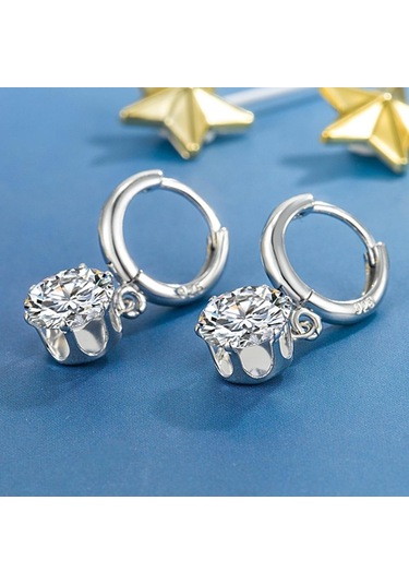 Altı Pençeli Yeni Zirkon Kaplamalı Küpeler, Hafif Lüks, Modaya Uygun Ve Mizaçlı Kulak Takıları, Kadınlar İçin Basit Tasarım Tatil Hediyesi