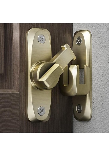 Besthome1 Suntek Ahır Kapı Kilidi Mandalı, Parlak Altın Donanım