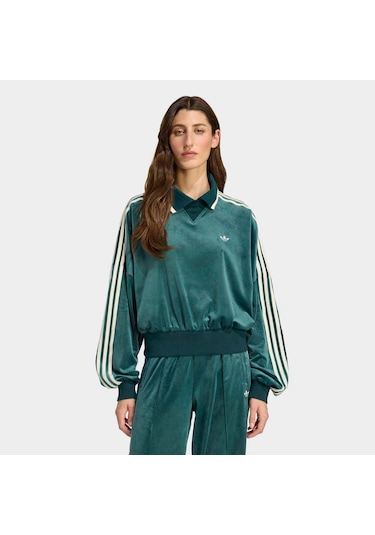 Adidas Originals X Liberty London Kadın Kadın Yeşil Polo Sweatshirt Jw5274 Yeşil
