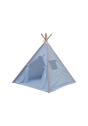 Exorbaby Ahşap Ve Pamuklu, Toplanmaz, Oyun Çadırı, Oyun Evi Mavi