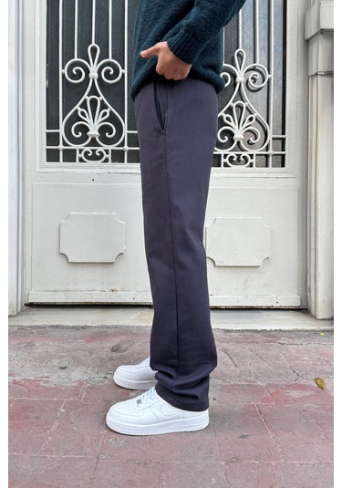 Flaw Basic Regular Gabardin Pantolon Füme Füme