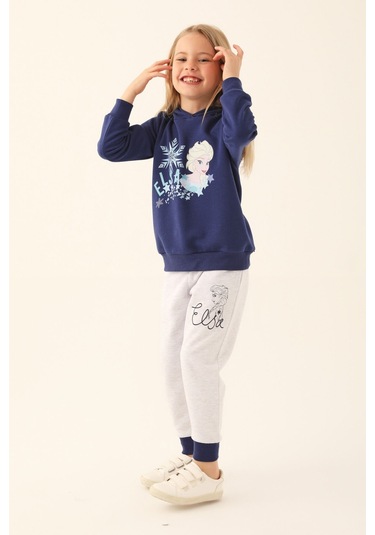 Frozen Parlament Kız Çocuk Eşofman Takımı Mavi