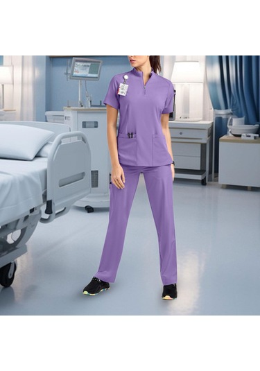 Suntek Hemşirelik Ovma Seti Üst Ve Güzellik M-açık-mor