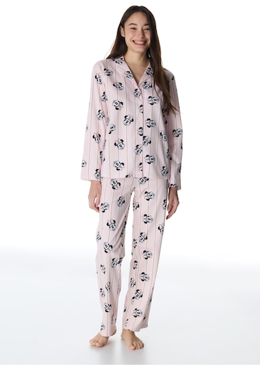 Penti İnci Pembe Lic Minnie Gömlek Pantolon Pijama Takımı