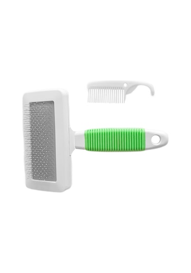 Markapet Temizleme Aparatlı Kedi Köpek Tarağı 7 Cm-14 Cm Small Yeşil