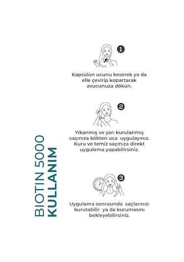 Yeşilmarka Biotin & Kafein & Çinko Saç Vitamini 30 Kapsül