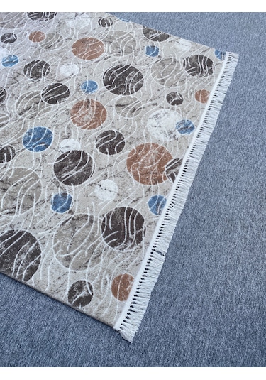 Mavi Vizon Gül Kurusu 150x150 Kesme Akrilik Halı