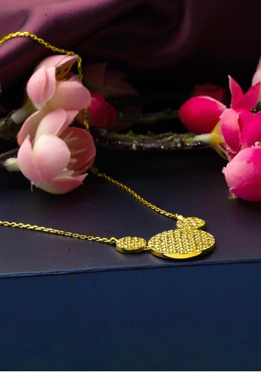 Bilezikci Yaşam Çiçeği Küpe - Kolyeli 22 Ayar Set