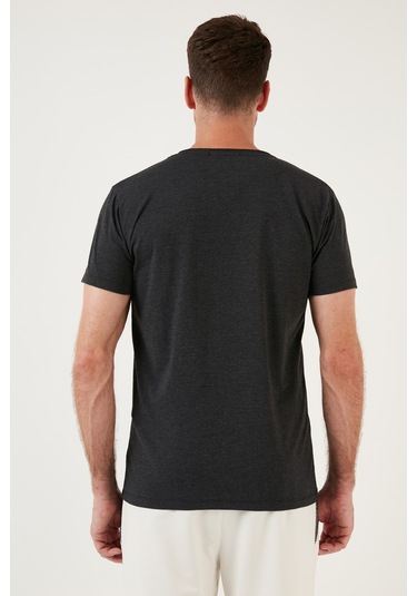 Buratti Pamuklu Slim Fit V Yaka Basic Erkek T Shirt 5412001 Koyu Gri Buratti Pamuklu Slim Fit V Yaka Basic Erkek T Shirt 5412001 Koyu Gri