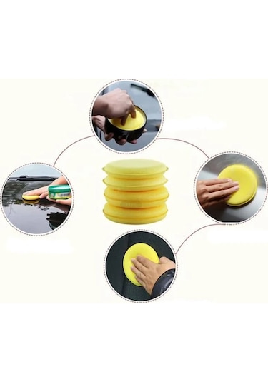 Premium Quality 100mm Sarı Köpük Sünger Pad 5 Adet