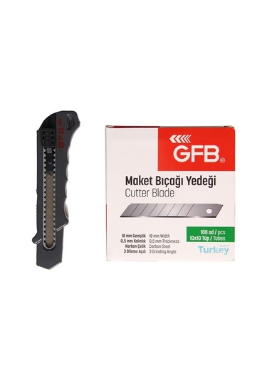 Gfb Maket Bıçağı ve 100 Lü Falçata Yedeği Seti