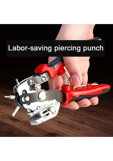 Jms Çok Fonksiyonlu Kuşgözü Leathercraft Deri Kemer Kordonlu Saat Kemer Yuvarlak Delik Delgeç