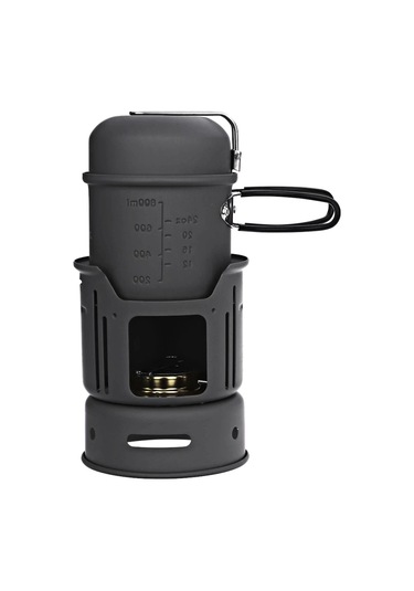 Alocs Alkol Ocaklı Pişirme Seti 1 2 Kişilik Çantalı Set Çok Renkli