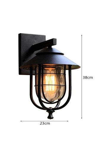 Duvar Lambaları Victoria Retro Açık Cam Fener Açık Hava Villa Bahçe Veranda Sundurma Aplik Alüminyum
