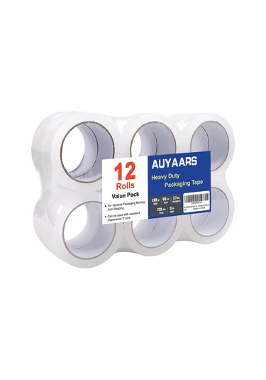 12 Rulo Net Ambalaj Bandı, 2.7mil Kalınlığında Nakliye Ve Ambalaj Bant Doldurma 12