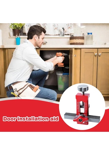 Ximistore9 Alüminyum Kabinet Kapısı Montaj Aracı: Çift Fonksiyonlu Konumlandırıcı, Hassas Delme Ve Kurulum Yardımı Standart, İçerisinde Matkap Ucu Yok, Turuncu