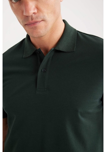 DeFacto %100 Pamuk Regular Fit Polo Yaka Kısa Kollu Basic Düz Pike Kumaş Tişört C1293AX25SPGN1214 DeFacto %100 Pamuk Regular Fit Polo Yaka Kısa Kollu Basic Düz Pike Kumaş Tişört C1293AX25SPGN1214