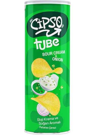 Cipso Tube Ekşi Krema&soğan Aromalı Cips 160 Gr X 4 Adet