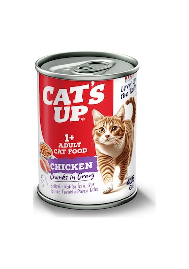 Cats Up Yaş Yetişkin Kedi Maması Tavuklu 415gr