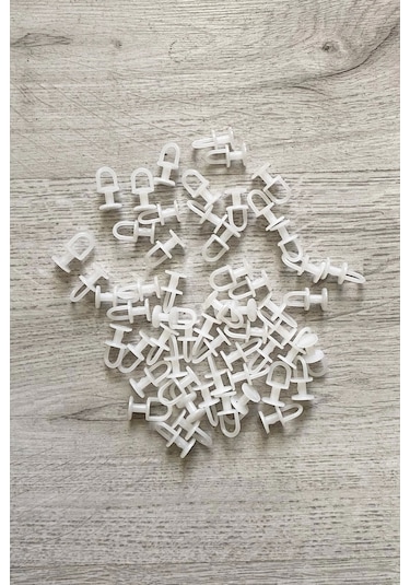 Dikmeli Sistem 75 Adet Tül Ve Perde Düğmesi Sağlam Korniş Halkası Çok Renkli