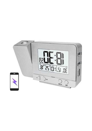 Trendooze Yatak Termometre Saat Projeksiyon Odası İçin Higrometre Fl Çalar Xx