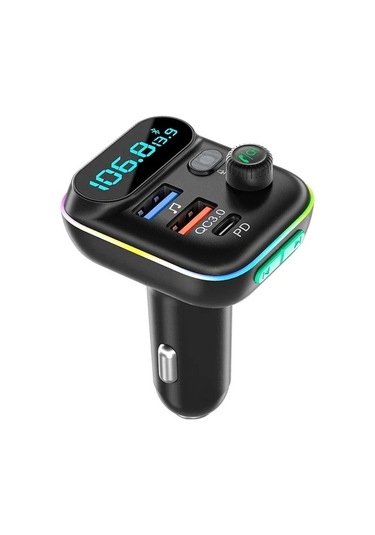 Xiaoguang Araba Fm Verici Hızlı Şarj Bluetooth 5.0 Pd Çift