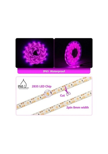 Opulentliving 5 Metre Usb Bitki Büyütme Led Şerit - Tam Spektrum Tohum Yetiştirme Işığı Diğer
