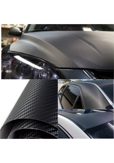 Siyah Karbon Kaplama Folyo - Hava Kanallı 152Cm X 50Cm